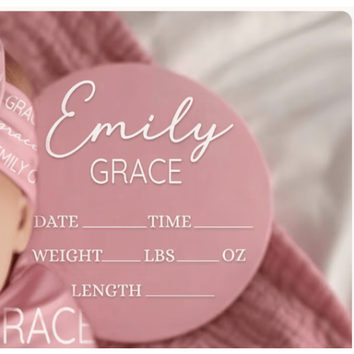 Baby Birth Status Name Plate