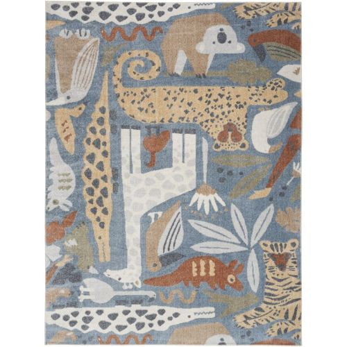 Nourison Kids Washable Safari Animals Indoor Rug