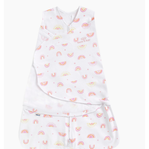 Sunshine Rainbows Cotton Newborn Swaddle | HALO