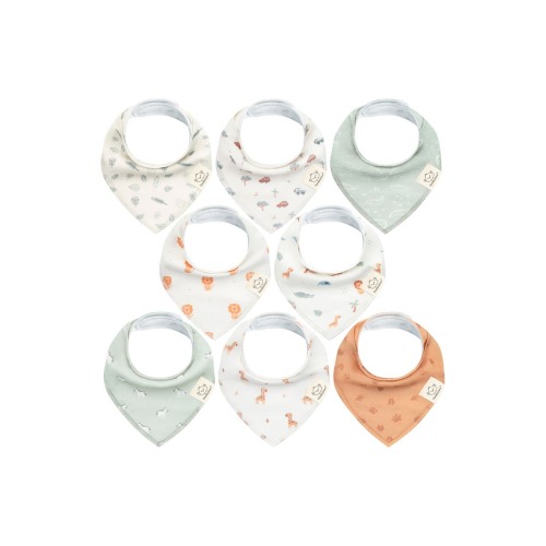 8-Pack Organic Bandana Bibs
