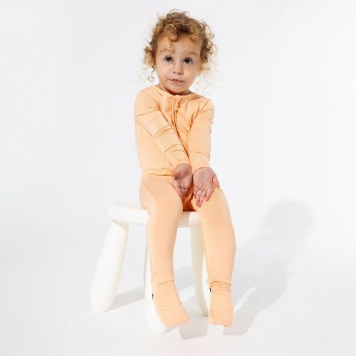 Bellabu Bear Baby Peach Fuzz Bamboo Convertible Footie