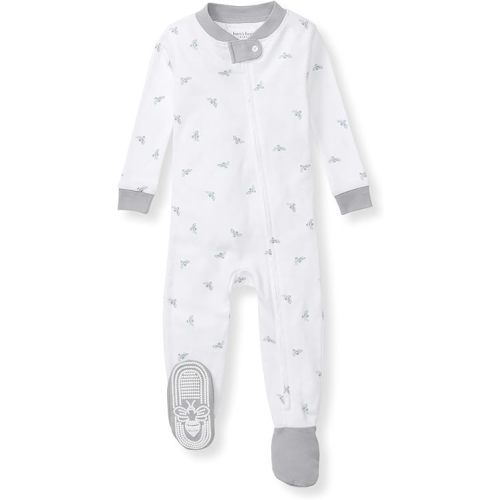 Burt's Bees Baby Boys' Pajamas, Zip-Front Non-Slip Footed Sleeper, Organic Cotton
