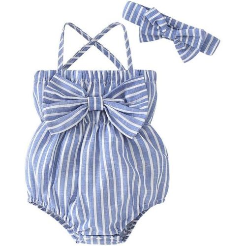 Newborn Infant Baby Girl Clothes Rompers Summer Halter Romper Infant Baby Clothes