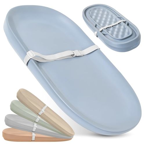 Jool Baby Waterproof Baby Changing Pad - Easy to Clean, Lightweight & Portable - Large Foam Cushion for Comfort (Blue)