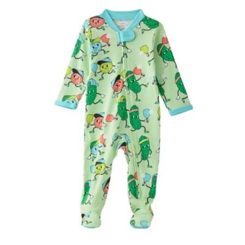 Butterblu SCOUT Sleep & Play Baby Boys Pajamas Pickle Ballin' 3-6M