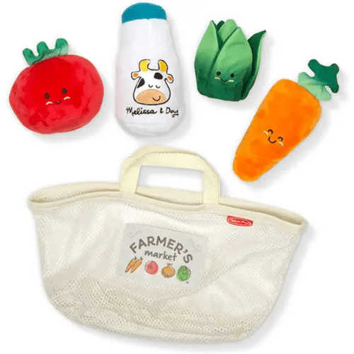 Amazon.com: Melissa & Doug Multi-Sensory Market Basket Fill & Spill Toy - Pretend Play Food Menus Grocery Toys, Sorting And Stacking Multi-Sensory Toys For Infants And Toddlers Ages 1+ : Toys & Games
