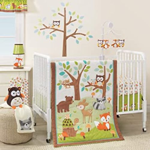 Bedtime Originals Friendly Forest Woodland, 3 Piece Bedding Set, Green/Brown