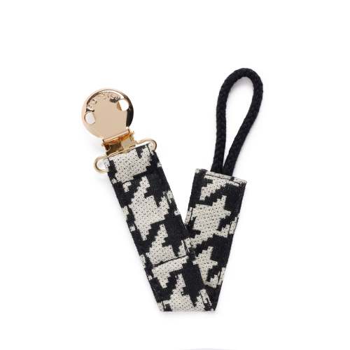 Petite Pacifier Clip - Houndstooth