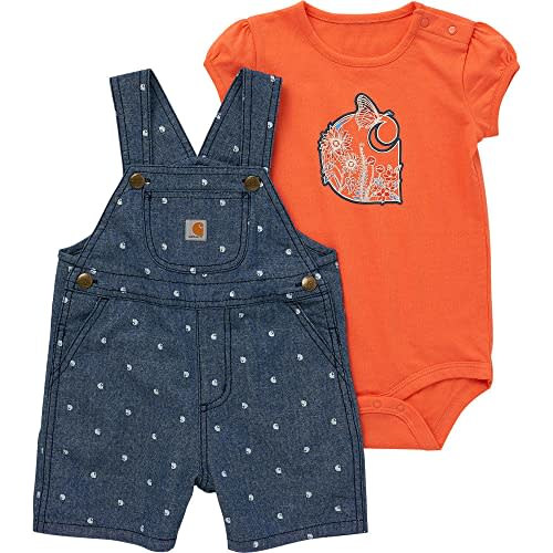Carhartt baby-girls Short-sleeve Bodysuit Shortall Setinfant-and-toddler-clothing-sets