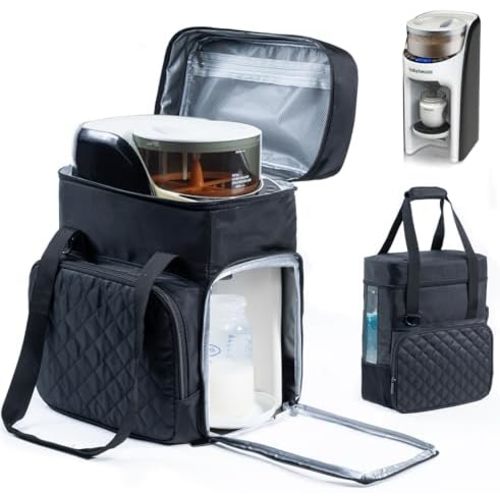 SFYBYHEART Carrying Case Compatible with Baby Brezza Formula Pro Advanced Formula Dispenser Machine Carrying Bag - Baby Formula Mixer Travel Bag with Pockets for Baby Essentials, Pumps, Baby Bottles
