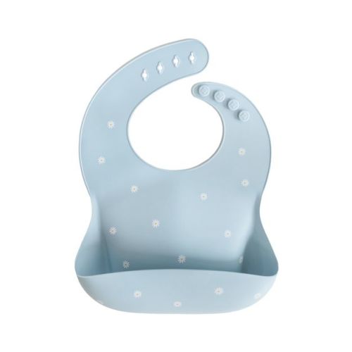 Silicone Baby Bib White Daisy One Size