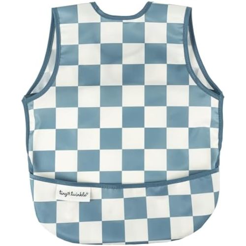 Tiny Twinkle Mess Proof Baby Bib - Waterproof Toddler and Baby Apron Bib - Machine Washable - PFAS and BPA Free