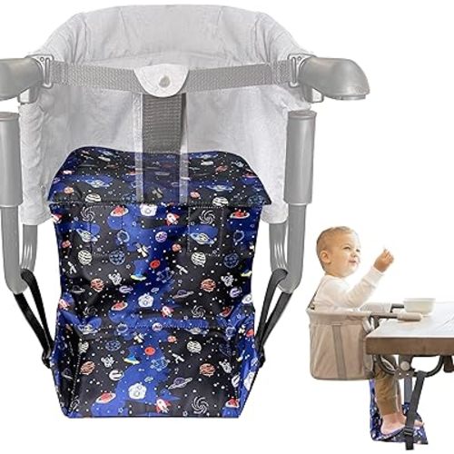 Baby Footrest with Seat Cushion, Compatible with Inglesina Fast Table Chair, Clip-On Table Chair, Hook-On Portable seat for Travel, Adjustable Footrest for IKEA Antilop with Cushion