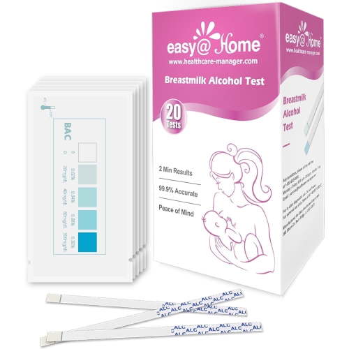Easy@Home Breastfeeding Alcohol Detection Kit, 20 Test Strips, EBA-20T