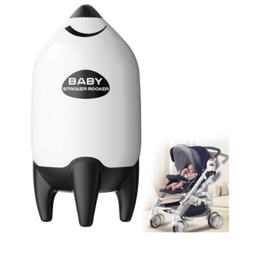 QNHMPW Baby Rocker, Portable Baby Bouncer Gently Rocks Any Stroller or Pram, Baby Vibrating Soother Adjustable Speed and USB Rechargeable, Baby Sleep Aid Newborn Essentials Must Haves Gifts