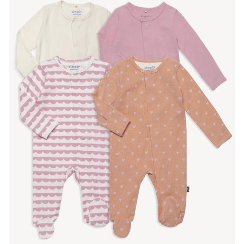 9-12 months pink parade cloudstretch™ magnetic footies | 4 set – Magnetic Me