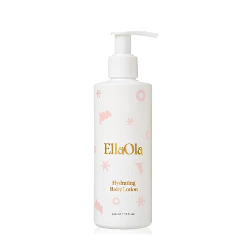 ELLAOLA Soothing Baby Lotion for Dry, Eczema Prone & Sensitive Skin with Jojoba Oil + Squalane - Moisturizing, Nourishing Lotion for Newborns, Babies & Kids, Fragrance Free | 7.8 fl. oz.
