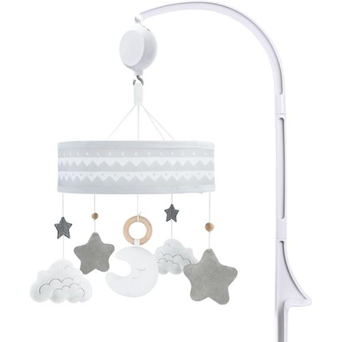 Lovvie & Joy Baby Crib Mobile,Mobile for Crib with 35 Lullabies and Stuffed Hanging Toys for Newborns Boys and Girls,Goodnight Moon Nursery Decor