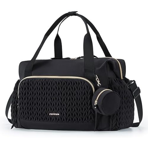 mommore Diaper Bag Tote, Large Capacity Travel Diaper bags, Hospital Bag for Labor Delivery, Baby Bag with Pacifier Case