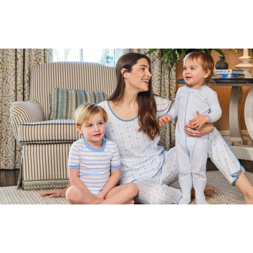 LAKE | Baby | Pima Cotton Pajamas | Hydrangea Baby Sleeper
