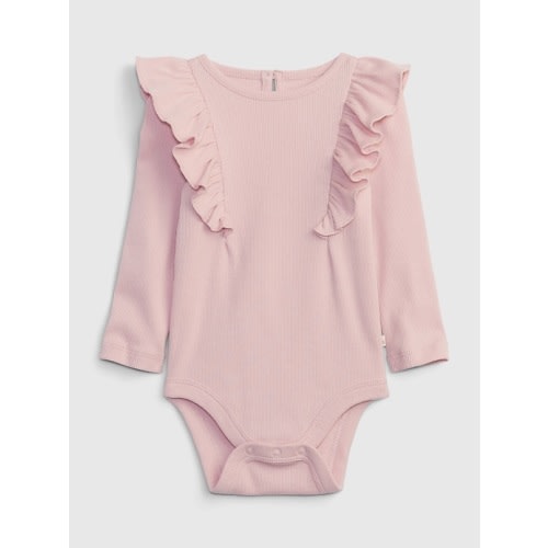 babyGap Mix and Match Ruffle Bodysuit in pink standard, size: 6-12 M