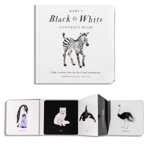 Baby's Black and White Contrast Book: High-Contrast Art for Visual Stimulation at Tummy Time (Our Little Adventures Series)