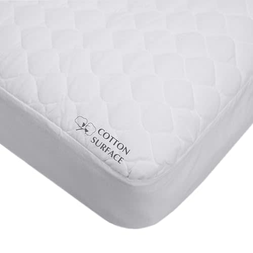 American Baby Company Extra Durable Waterproof Fitted Crib and Toddler Mattress Protector, Quilted and Noiseless Crib & Toddler Mattress Pad Cover, White, 52" x 28"