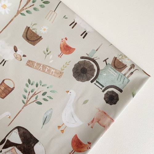 Large Baby Splash Mat // Farmyard Highchair Messy Mat // Farm Animals Print
