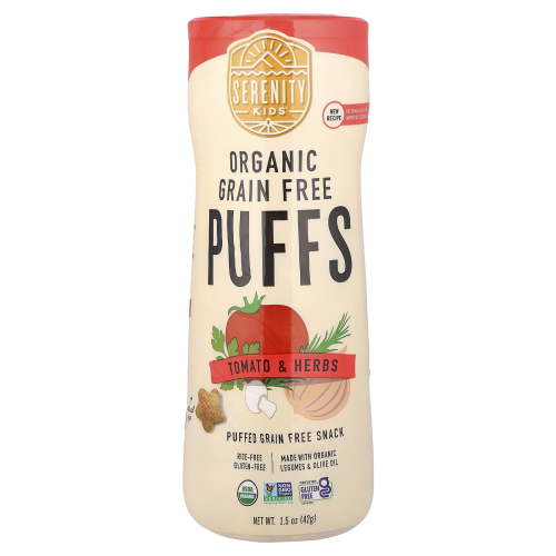 Serenity Kids Organic Grain Free Puffs, Tomato & Herbs, 1.5 oz (42 g)