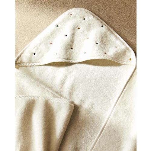 STARS HOODED BABY TOWEL | Zara Home United States of America