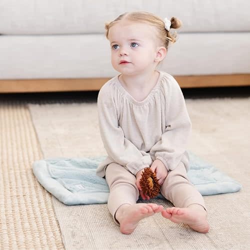 SARANONI Security Blankets for Babies Super Soft Boutique Quality Lush Luxury Baby Blanket (Mini 15" x 20", Dew)