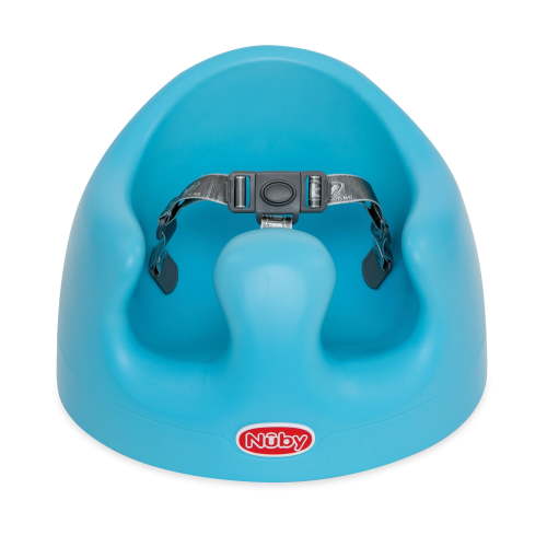 Nuby My Baby Seat, Foam Booster Seat with 3-Point Harness, Blue