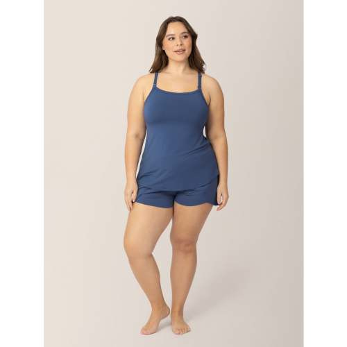 Bamboo Lounge Around Nursing Tank | Slate Blue