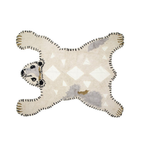 Ermentrude Hand Tufted Wool Beige/Gray/Black Rug