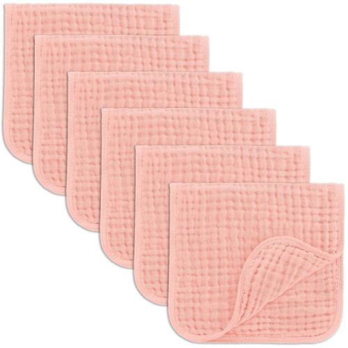 Muslin Burp Cloths Large 100% Cotton By Comfy Cubs (multicolor, Pack Of 6)