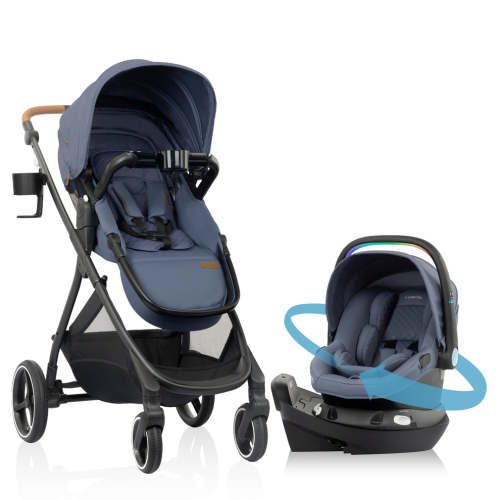 Shyft Intuiti+ Travel System featuring Revolve180 LiteMax NXT with SensorySoothe Green and Gentle - Evenflo® Official Site
