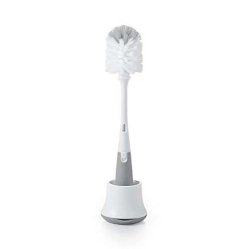 Bottle Brush with Nipple Cleaner and Stand - Grey | Snuggle Bugz | Canada's Baby Store