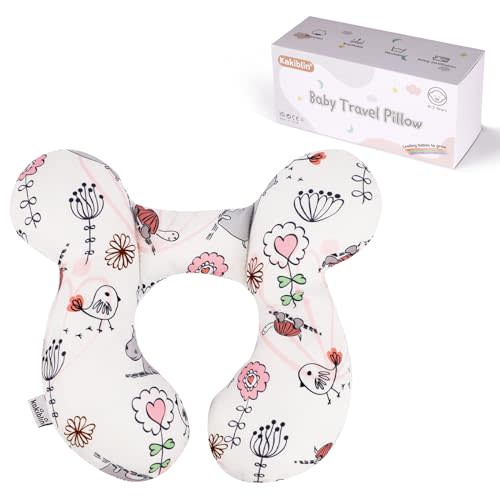 KAKIBLIN Baby Neck Pillow, Upgraded Baby Support Pillow,Baby Head Pillow,Neck Support Pillow for for Car Seat,Pushchair,Travel (Hippo)