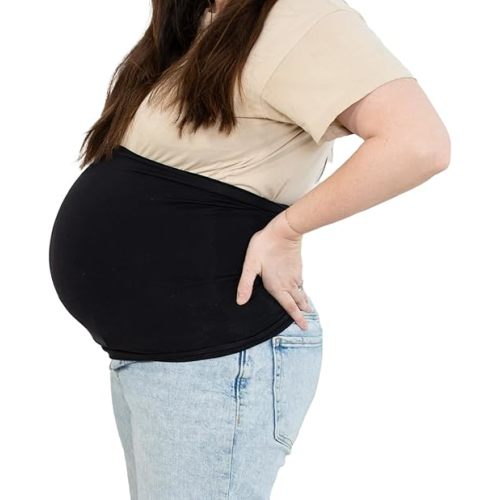 The Peanutshell Maternity Belly Band - Pregnancy Bands for Pregnant Women & Lower Back Support - Pants Extender & Belly Holder Belt for Pregnant Women - Comfortable, Adjustable Accessories (S/M)