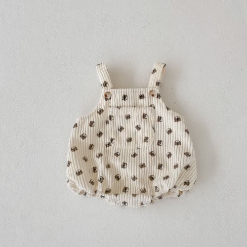 Baby Bear Floral Strap Bodysuit