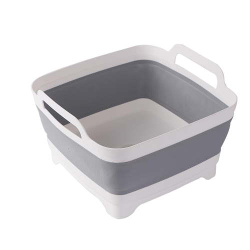 2.4 Gal(9L) Collapsible Dish Basin with Drain Plug,Space Saving Multiuse Foldable Sink Tub,Dishpan,Kitchen Sink for Camping, Tub,Vegetable Washing,Beverage Tubs