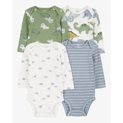 Baby 4-Pack Long-Sleeve Dinosaur Bodysuits - Carter's | Carter's