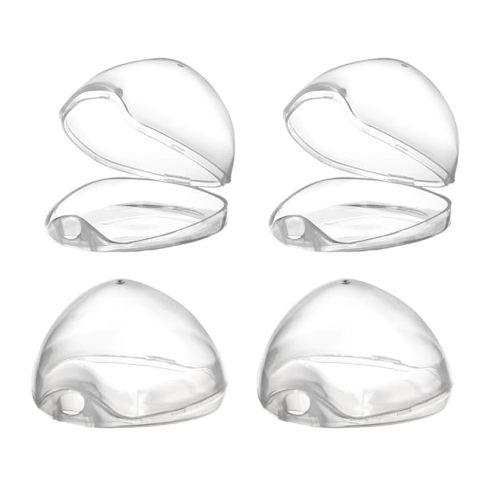 Accmor Pacifier Case, Pacifier Holder Case, Pacifier Container for Travel, BPA Free, Transparent, 4 Pack - 4 Count (Pack of 1)