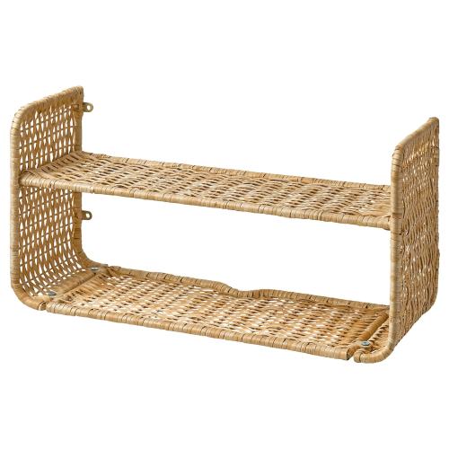 FRYKSÅS Wall shelf - rattan 23 5/8x7 7/8 "