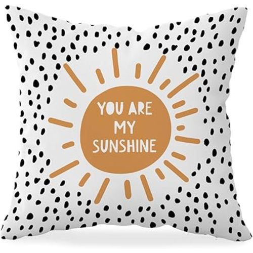 HONLUNG Classroom Sun Pillow Covers 18x18,You are My Sunshine Decor Pillow Covers for Sofa Bed Kids Room Nursery Home Playroom