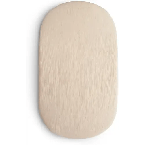 mushie Extra Soft Bassinet Muslin Crib Sheet | 30" x 16" (Fog)