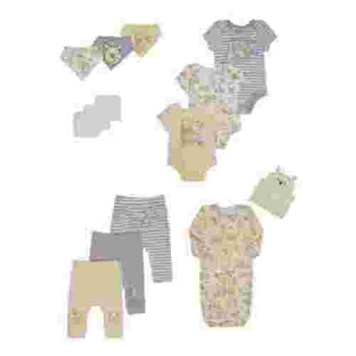 Disney Baby Wishes + Dreams Winnie the Pooh Layette Shower Gift Set Bundle, 14-Piece, Sizes NB-12M