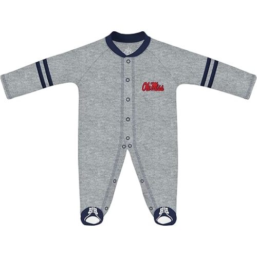 Creative Knitwear College Baby Infant Sports Shoe Footed Romper - Team Logo, Many Colors, Unisex, (0-9 Months)
