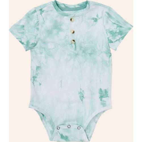 Tie Dye Henley Onesie, Green - Young Days | Maisonette