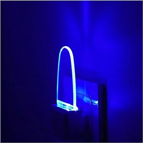 4 Pack Night Light Lamp with Dusk to Dawn Sensor, Plug in, Blue Led Night Light